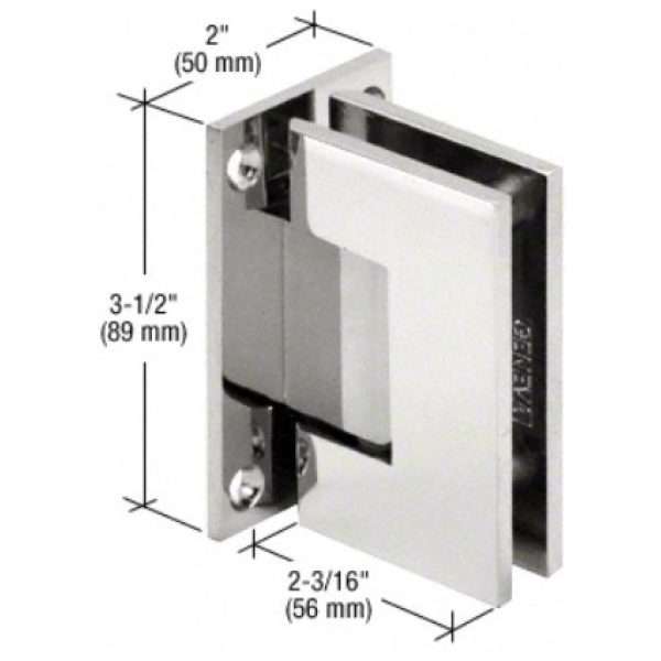 DH Wall Mount H Back Plate Standard Hinge Comparable to Geneva 037 Series but in H Back