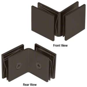 Oil Rubbed Bronze Square Open Face 90 Degree Square Glass Clamp